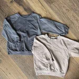 Kids Sweatshirts bundle in Charcoal and Heather Oatmeal